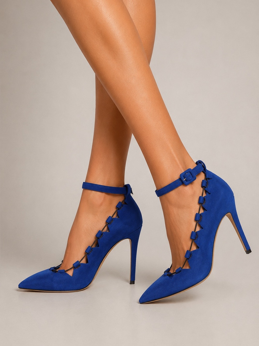 giuseppe zanotti design royal blue suede heels 39